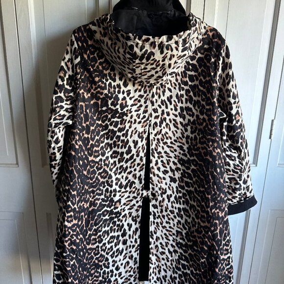 NWT $300 Kate Spade New York Water Resistant Leopard Print Raincoat Size XL - Picture 5 of 6